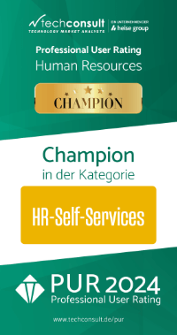 Badge: Champion in der Kategorie HR Self Services