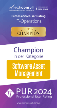 Badge: Champion in der Kategorie Software Asset Management