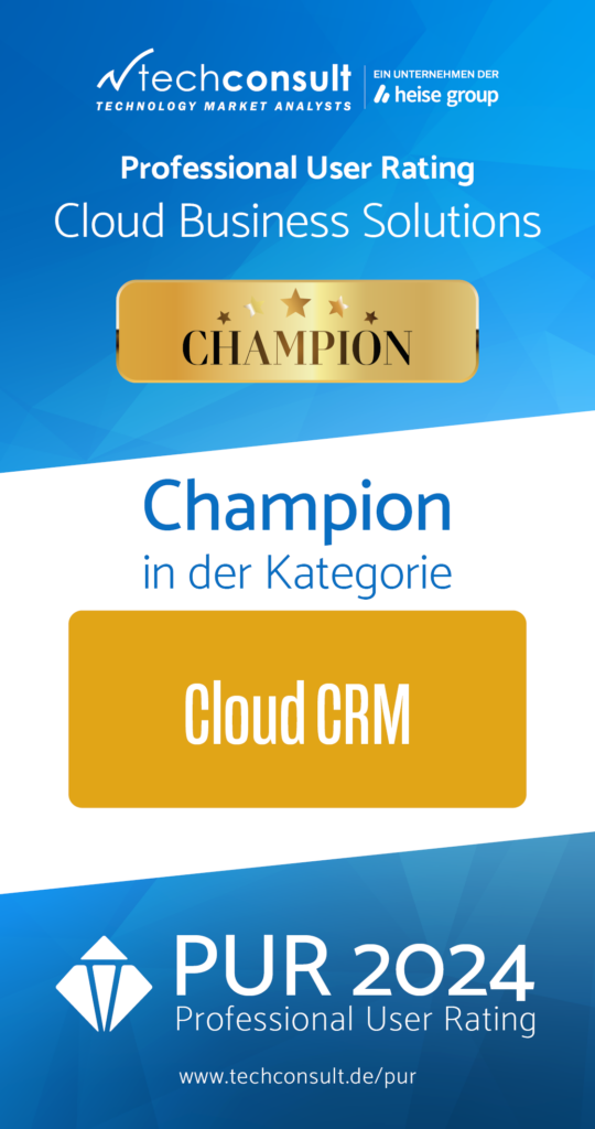 Champion in der Kategorie Cloud CRM