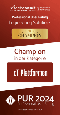 Badge: Champion in der Kategorie IoT Plattformen