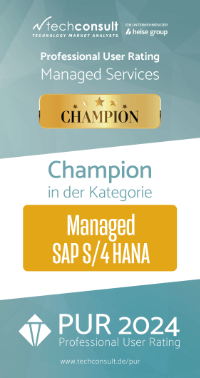 Badge: Champion in der Kategorie Managed SAP S/4 HANA